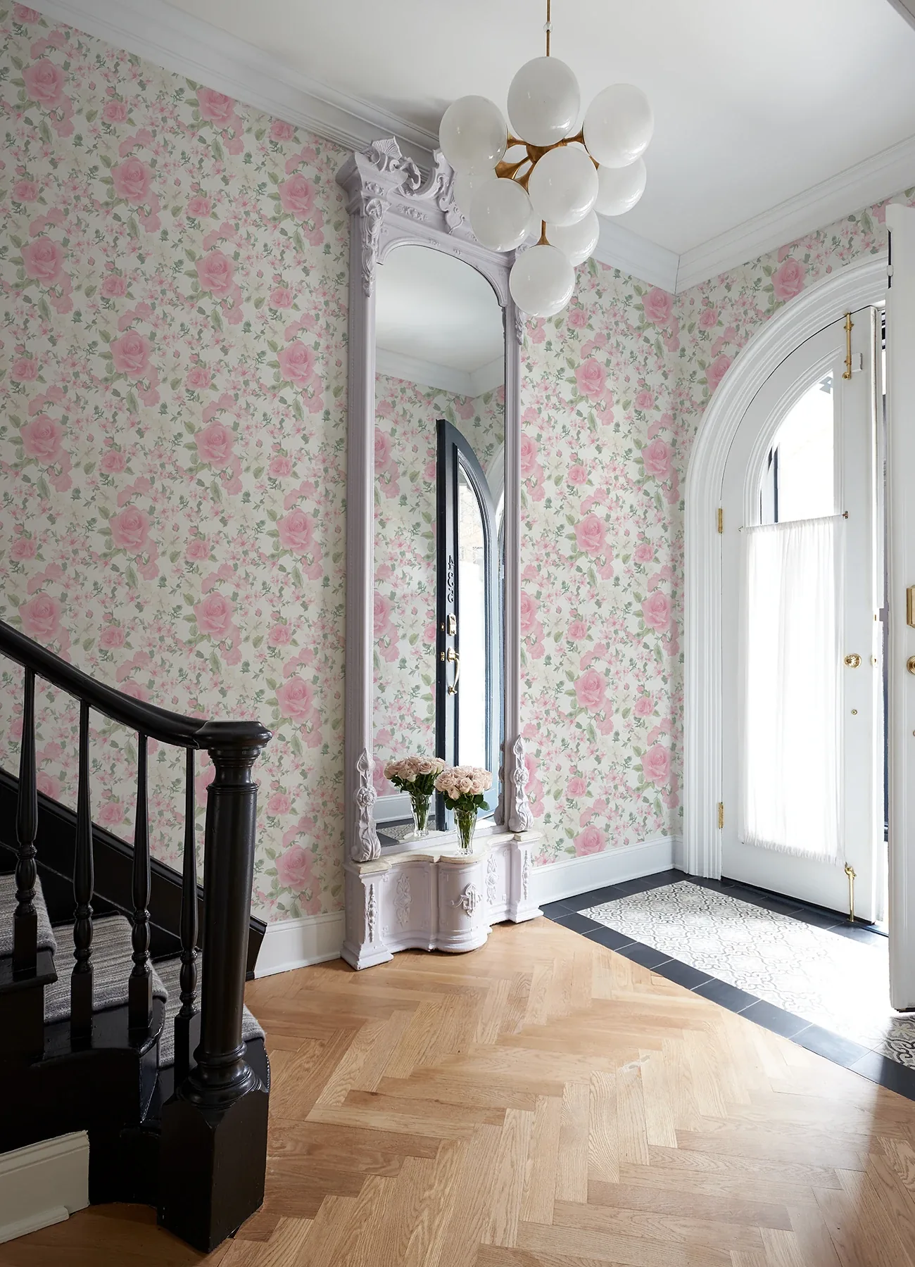 A-Street Prints Sunset Harbor Rose Vida Rosa Roses & White Flowers Wallpaper | Wallpaper Twins A-Street Prints Sunset Harbor Rose Vida Rosa Roses & White Flowers Wallpaper - SKU AST4655