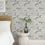 A-Street Prints Swell Charcoal Ocean Wave Wallpaper | Wallpaper Twins A-Street Prints Swell Charcoal Ocean Wave Wallpaper - SKU 4172-27510