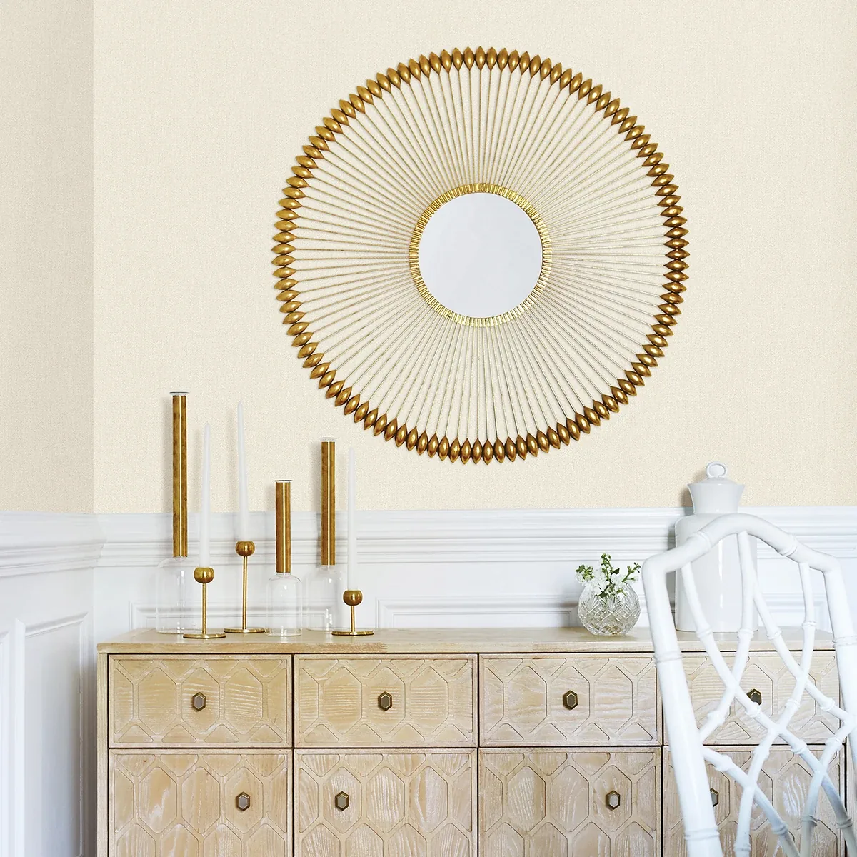A-Street Prints Sydney Cream Faux Linen Wallpaper - SKU 2971-86306