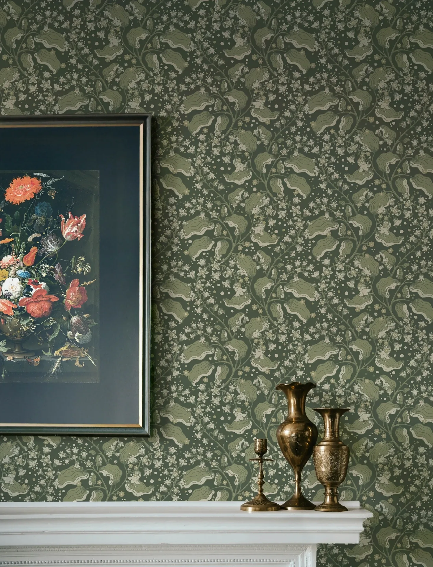 A-Street Prints Syren Evergreen Dainty Floral Wallpaper - SKU 4201-48026