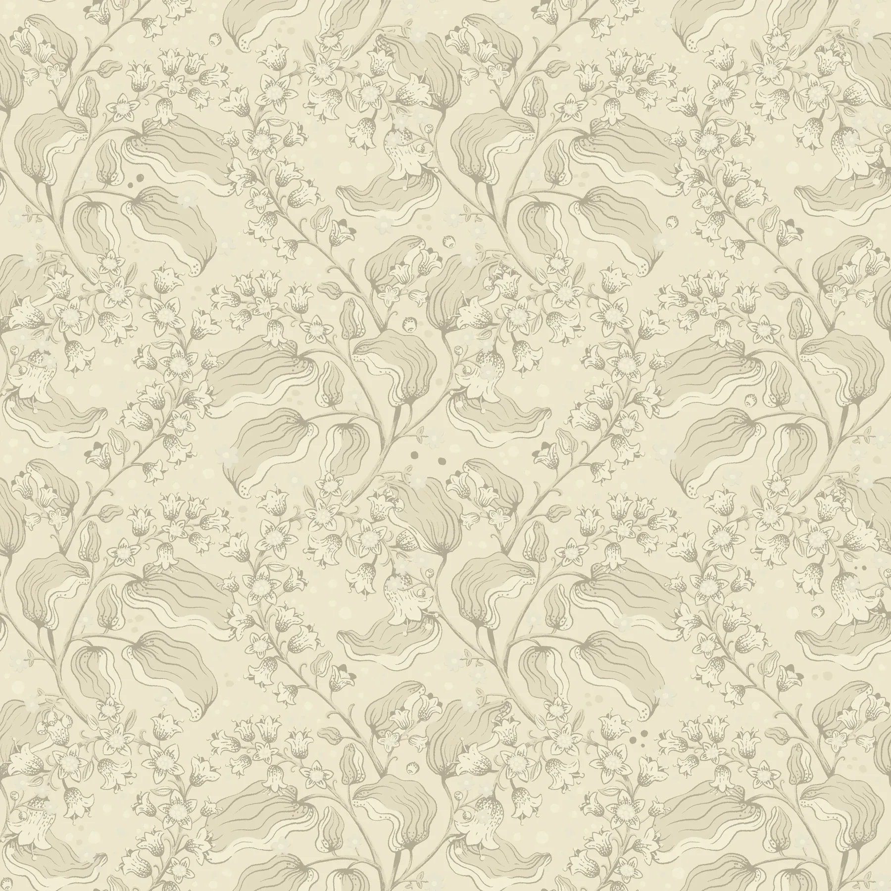 4201-48024 | Syren Khaki Dainty Floral Wallpaper