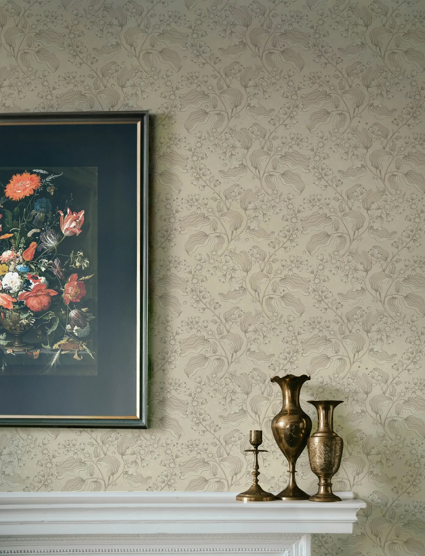 A-Street Prints Syren Khaki Dainty Floral Wallpaper - SKU 4201-48024