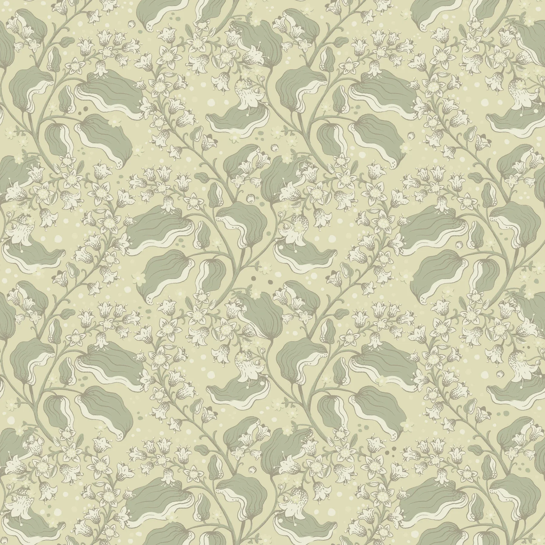 4201-48025 | Syren Light Green Dainty Floral Wallpaper