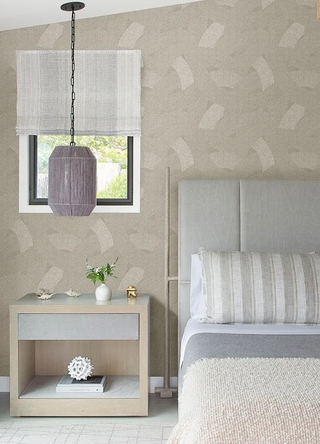 A-Street Prints Tania Light Brown Woven Abstract Wallpaper - SKU 4121-26933