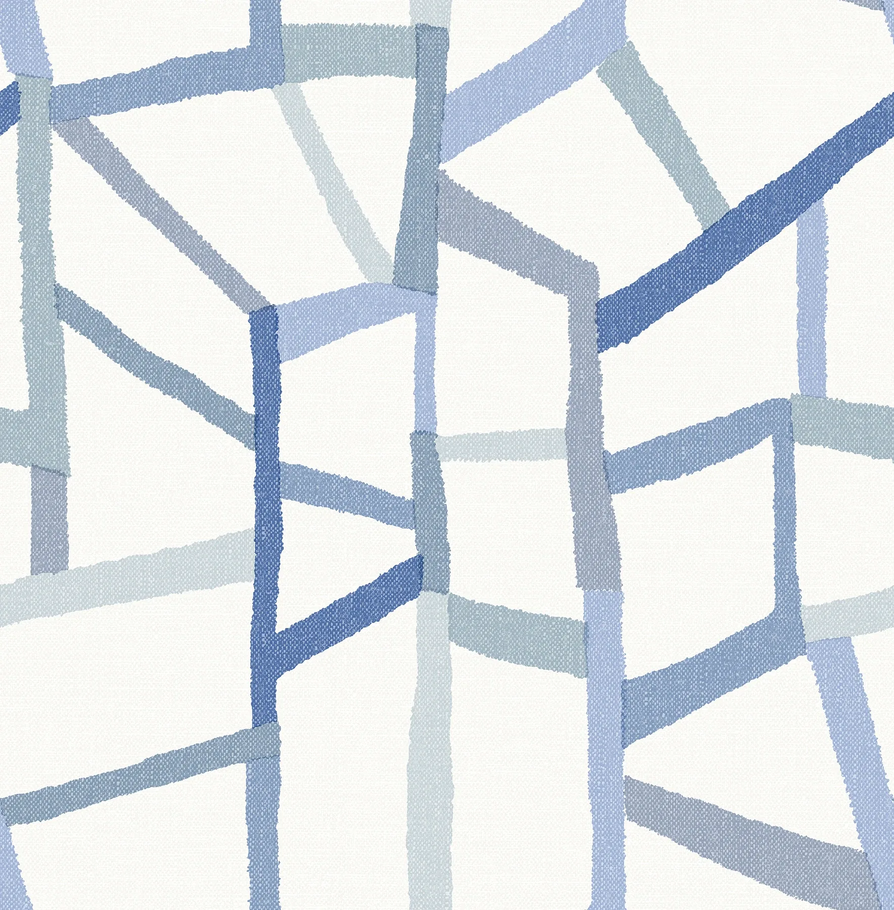 A-Street Prints Tate Blue Geometric Linen Wallpaper - SKU 2903-25849