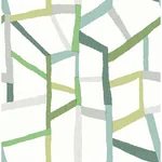A-Street Prints Tate Green Geometric Linen Wallpaper - SKU 4135-25847