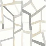 A-Street Prints Tate Grey Geometric Linen Wallpaper - SKU 4135-25848