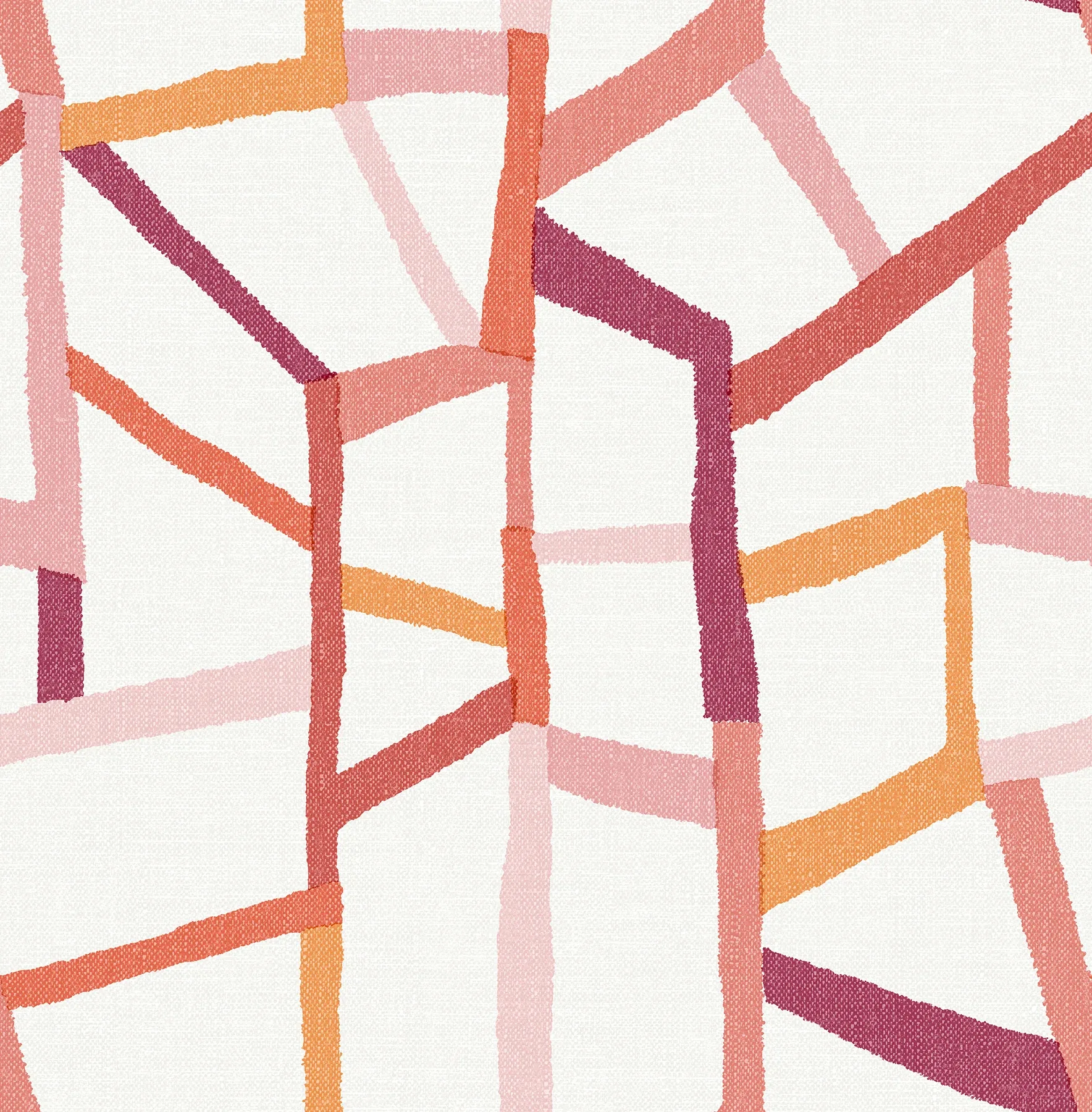 2903-25846 | Tate Pink Geometric Linen Wallpaper