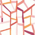 A-Street Prints Tate Pink Geometric Linen Wallpaper - SKU 4135-25846