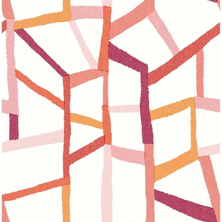 4135-25846 | Tate Pink Geometric Linen Wallpaper