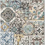 A-Street Prints Teal Marrakesh Tiles Wallpaper - SKU 2701-22315