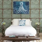 A-Street Prints Teal Tin Ceiling Wallpaper - SKU 2701-22331