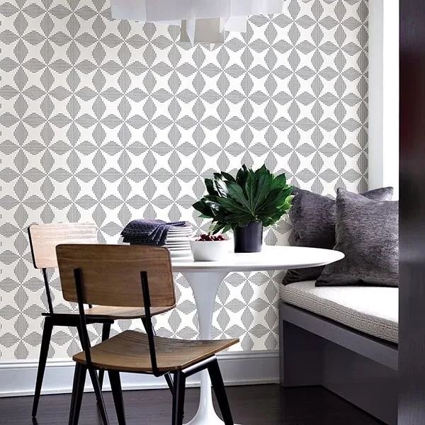 A-Street Prints Telestar Black Geometric Wallpaper - SKU 2902-25510
