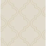 A-Street Prints Tetra Beige Quatrefoil Wallpaper - SKU 2625-21805