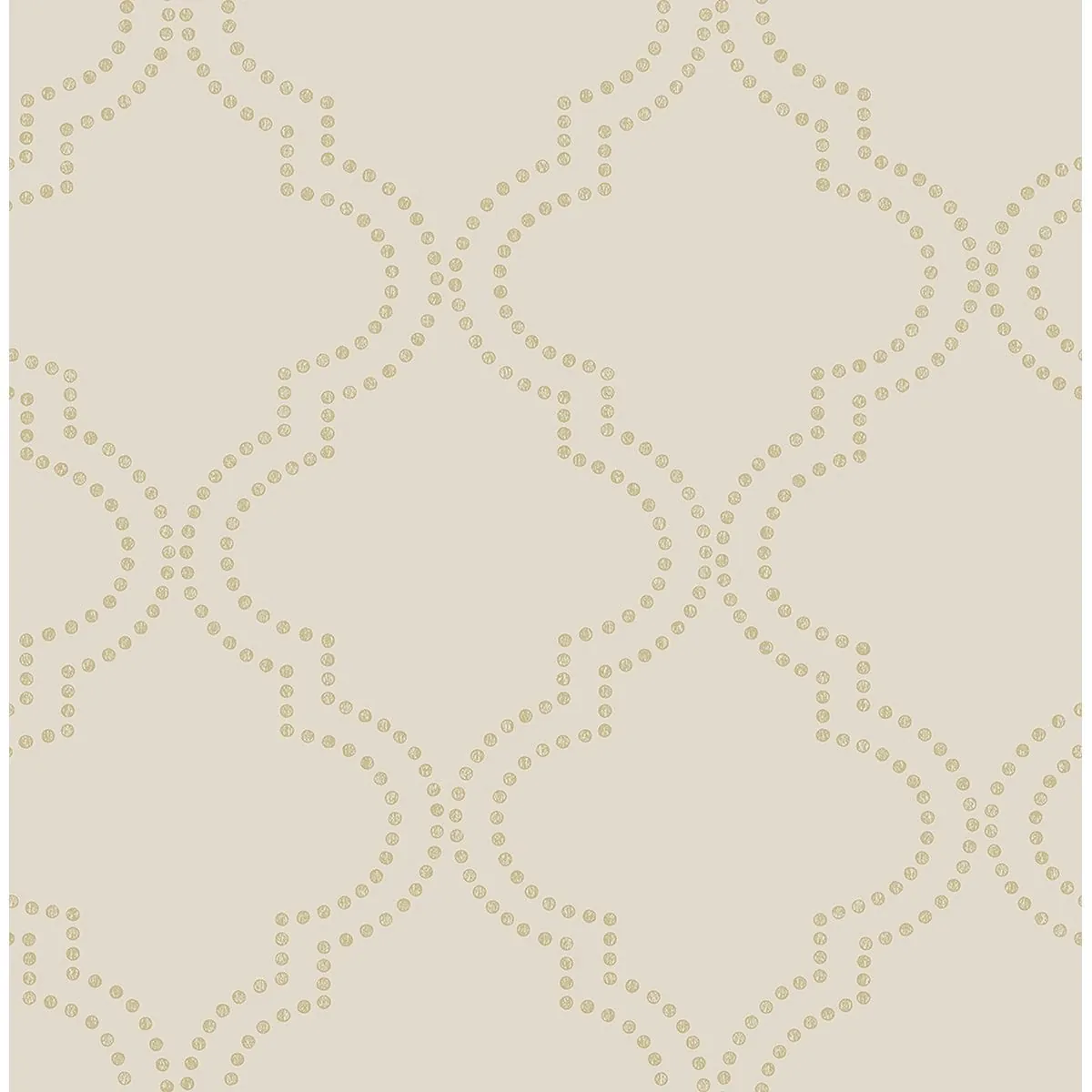 A-Street Prints Tetra Beige Quatrefoil Wallpaper - SKU 2625-21805
