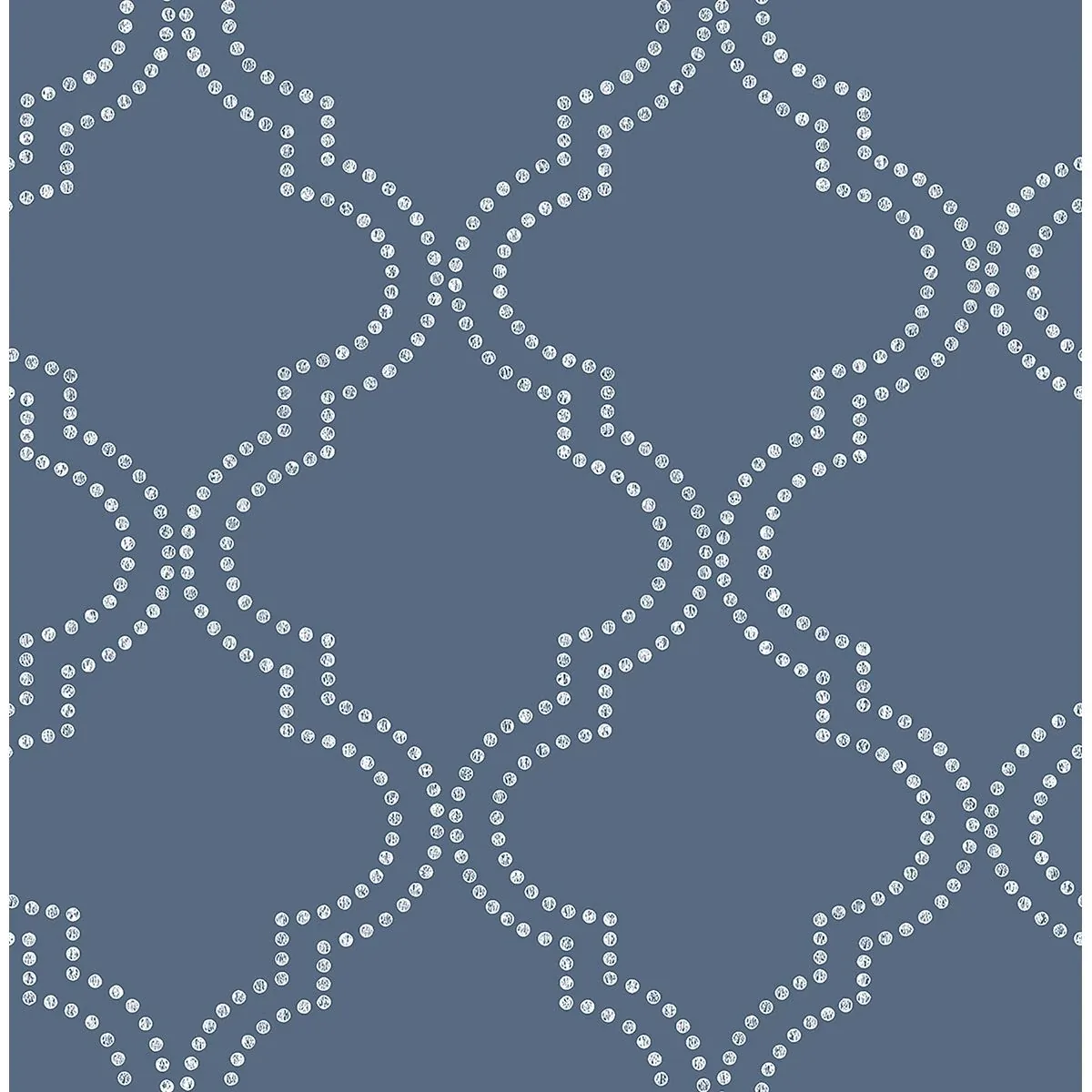 2625-21803 | Tetra Blue Quatrefoil Wallpaper