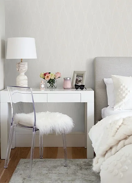 A-Street Prints Tetsu Silver Ogee Wave Wallpaper - SKU 2976-86518