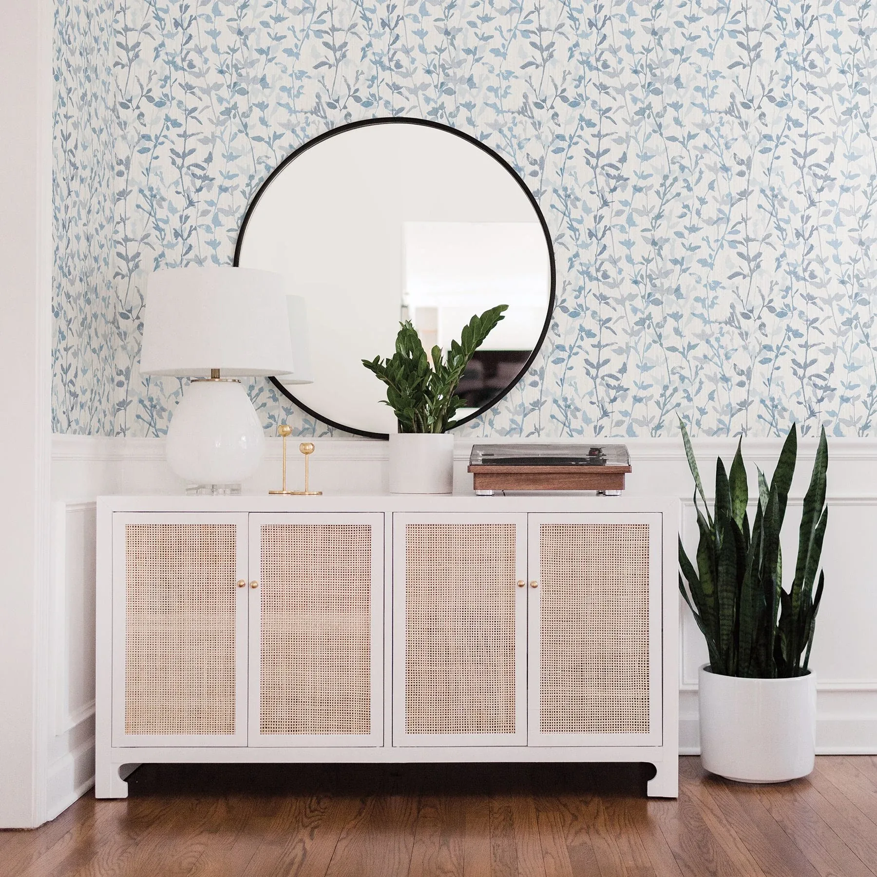 A-Street Prints Thea Blue Floral Trail Wallpaper - SKU 2964-25966