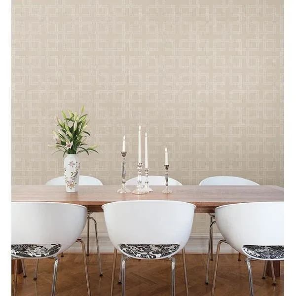 A-Street Prints Theory Beige Geometric Wallpaper | Wallpaper Twins A-Street Prints Theory Beige Geometric Wallpaper - SKU 2625-21831