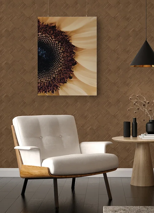 A-Street Prints Thriller Chestnut Wood Tile Wallpaper - SKU 2988-70806