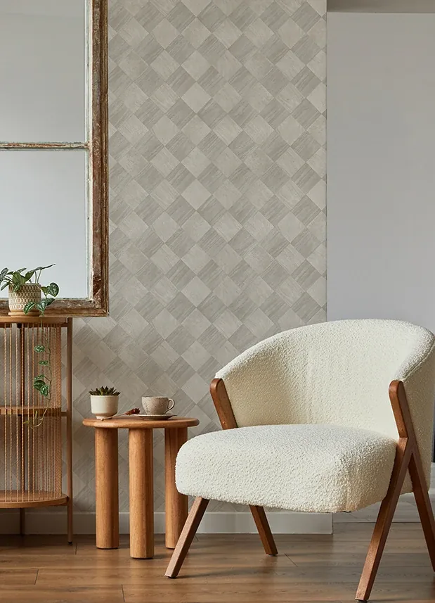 A-Street Prints Thriller Light Grey Wood Tile Wallpaper - SKU 2988-70808