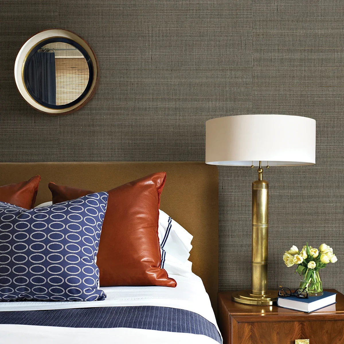 A-Street Prints Tiemao Brown Abaca Grasscloth Wallpaper - SKU 2829-82044