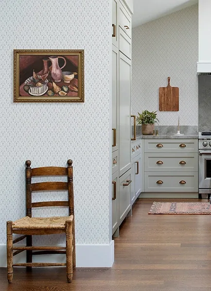 A-Street Prints Tillie Blue Diamond Floral Wallpaper - SKU 4173-27671