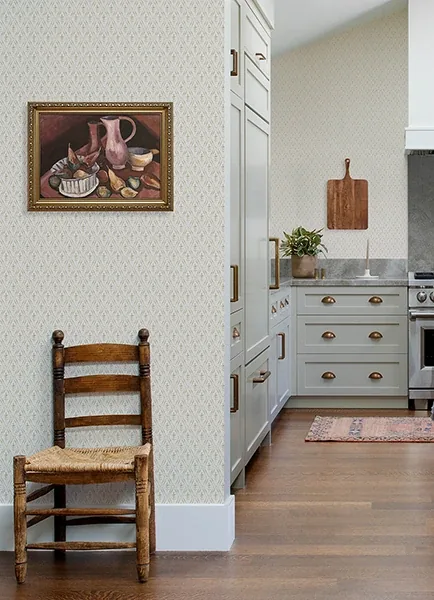 A-Street Prints Tillie Neutral Diamond Floral Wallpaper - SKU 4173-27669
