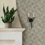 A-Street Prints Ting Light Grey Lattice Wallpaper - SKU 2972-86157