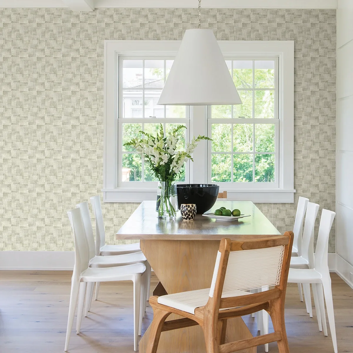 A-Street Prints Ting Sage Abstract Woven Wallpaper - SKU 2971-86159