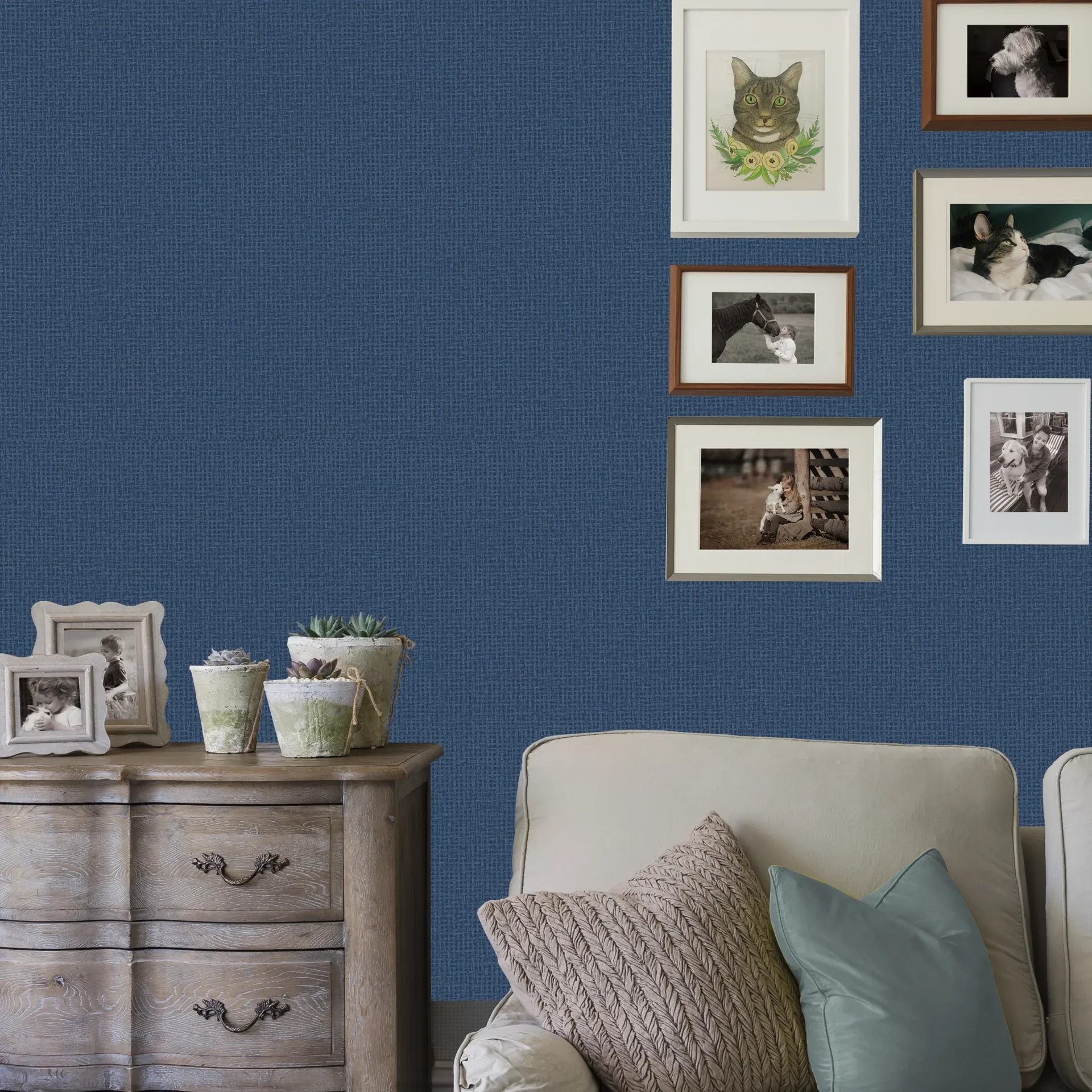 A-Street Prints Tiverton Indigo Faux Grasscloth Wallpaper | Wallpaper Twins A-Street Prints Tiverton Indigo Faux Grasscloth Wallpaper - SKU 2927-81712