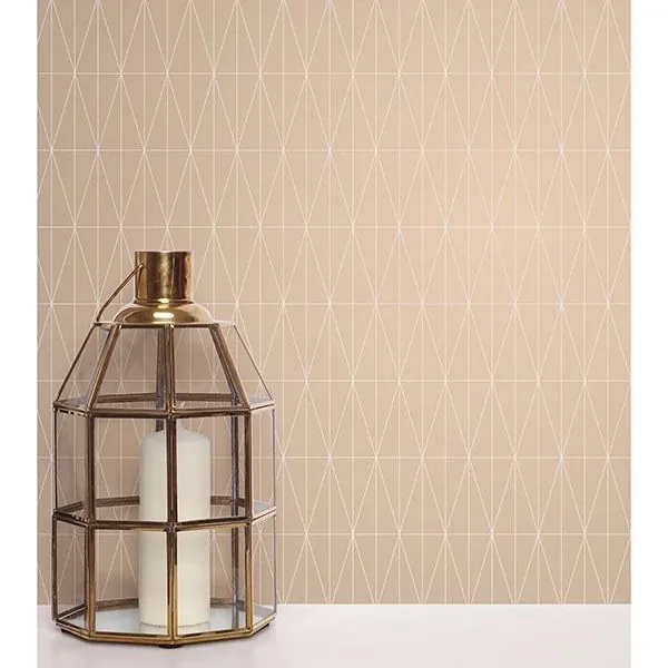A-Street Prints Tofta Beige Geometric Wallpaper - SKU 2889-25214