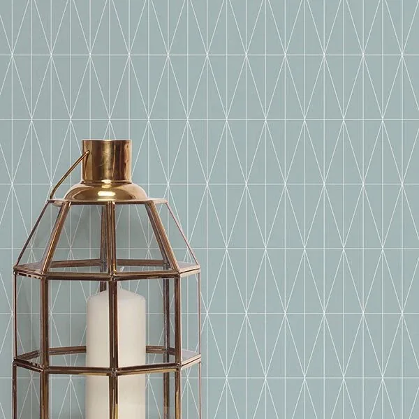 A-Street Prints Tofta Light Blue Geometric Wallpaper - SKU 2889-25211