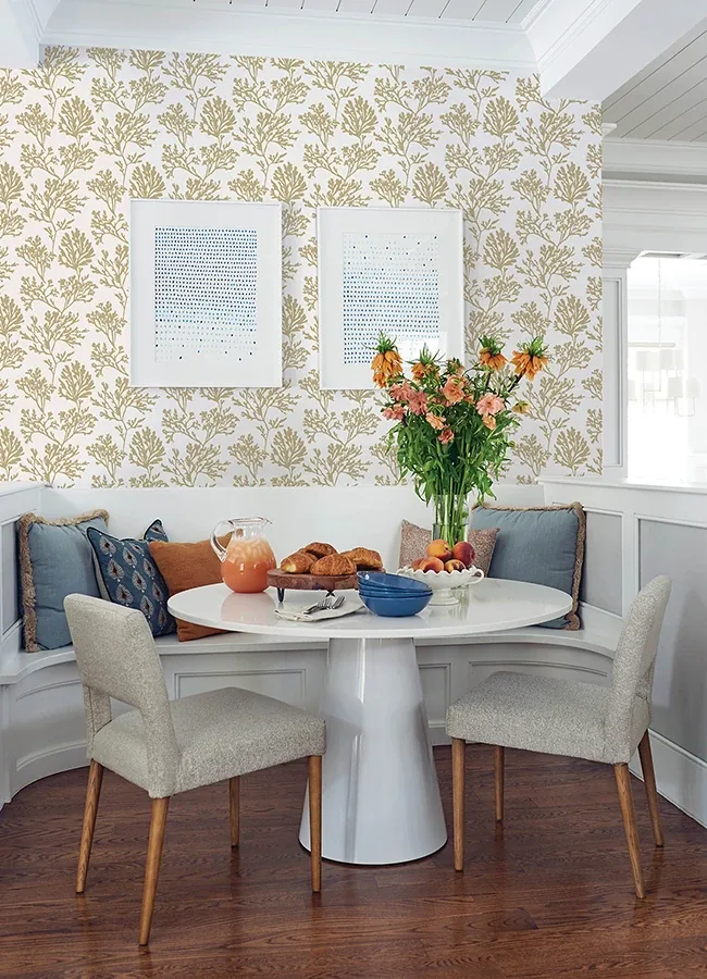 A-Street Prints Tortuga Gold Coral Weave Wallpaper - SKU 4172-82002