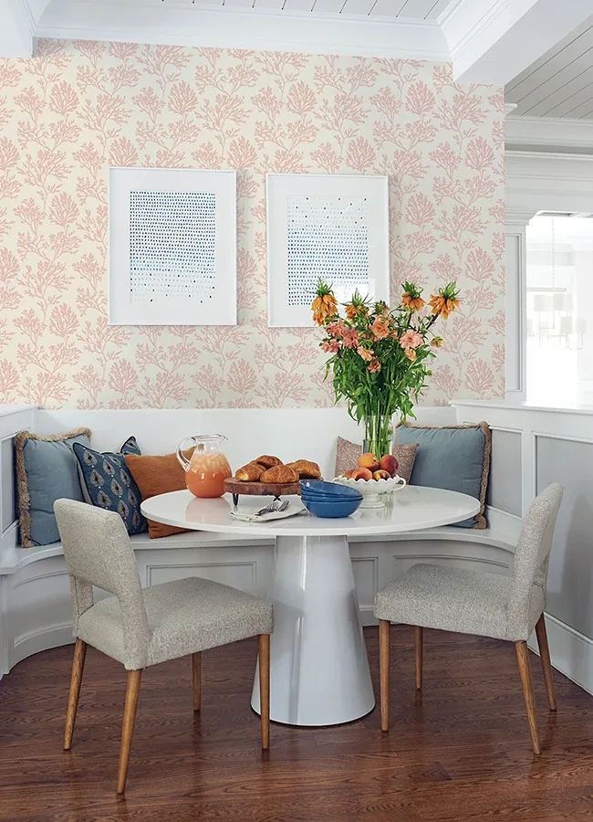 A-Street Prints Tortuga Pink Coral Weave Wallpaper - SKU 4172-82000