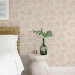 A-Street Prints Tortuga Pink Coral Weave Wallpaper - SKU 4172-82000