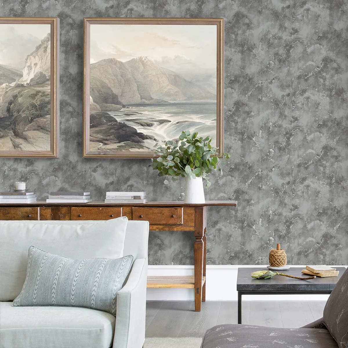 A-Street Prints Toula Silver Abstract Wallpaper - SKU 4019-86477