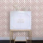 A-Street Prints Traverse Red Trellis Wallpaper - SKU 2861-25705