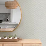A-Street Prints Trevor Grey Leaf Trellis Wallpaper - SKU 4143-34005