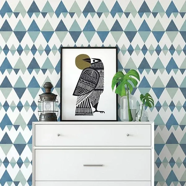 A-Street Prints Trilogy Blue Geometric Wallpaper - SKU 2821-25129