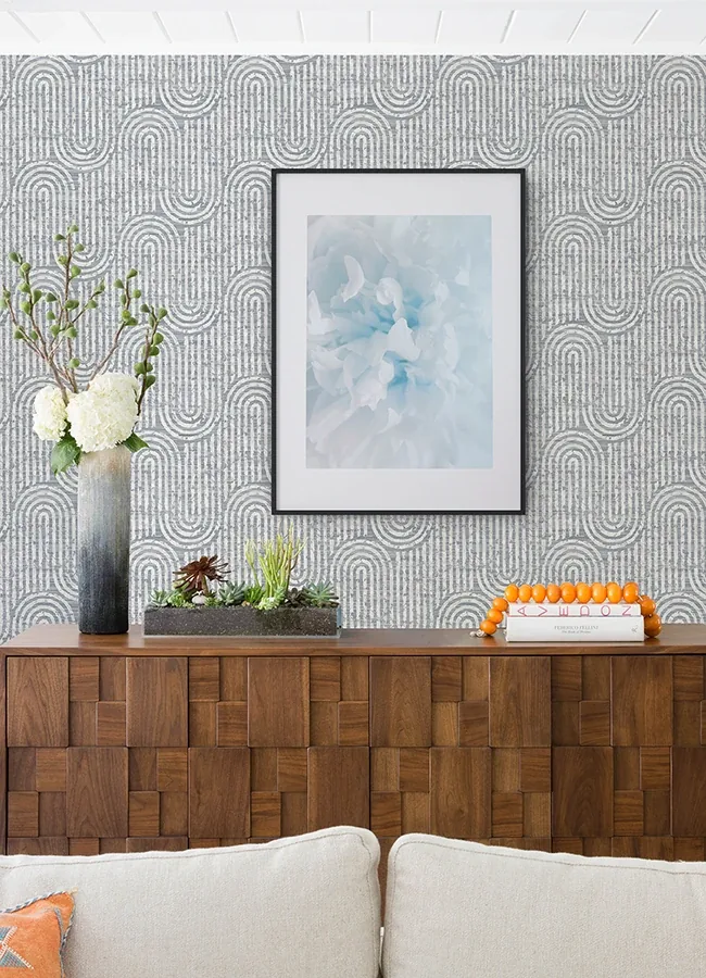 A-Street Prints Trippet Blue Zen Waves Wallpaper - SKU 4034-26788