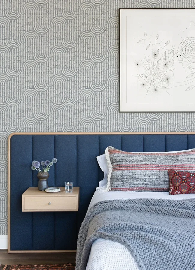 A-Street Prints Trippet Blue Zen Waves Wallpaper - SKU 4034-26788