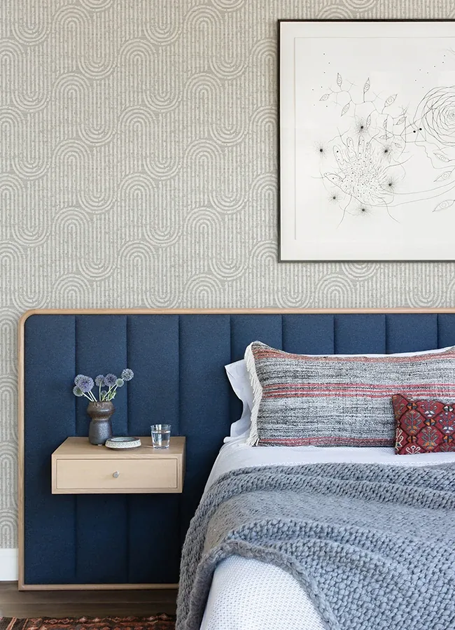 A-Street Prints Trippet Bone Zen Waves Wallpaper - SKU 4034-26787