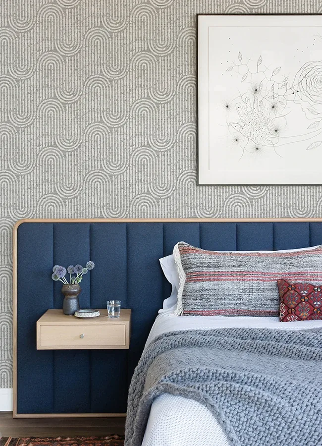 A-Street Prints Trippet Grey Zen Waves Wallpaper - SKU 4034-26785