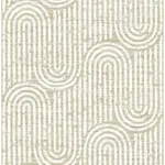 A-Street Prints Trippet Light Brown Zen Waves Wallpaper - SKU 4034-26786