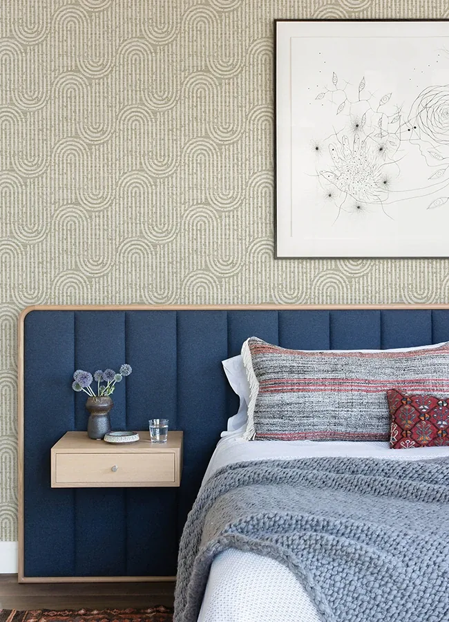 A-Street Prints Trippet Light Brown Zen Waves Wallpaper - SKU 4034-26786