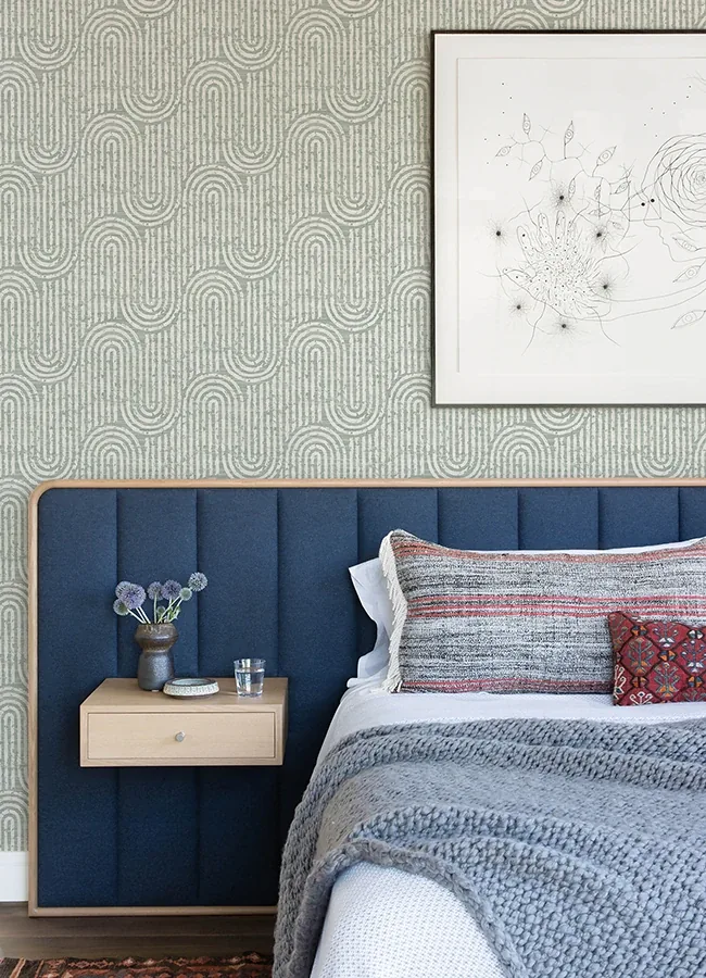 A-Street Prints Trippet Sage Zen Waves Wallpaper - SKU 4034-26789