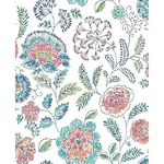 A-Street Prints Tropez Teal Jacobean Wallpaper - SKU 2744-24109