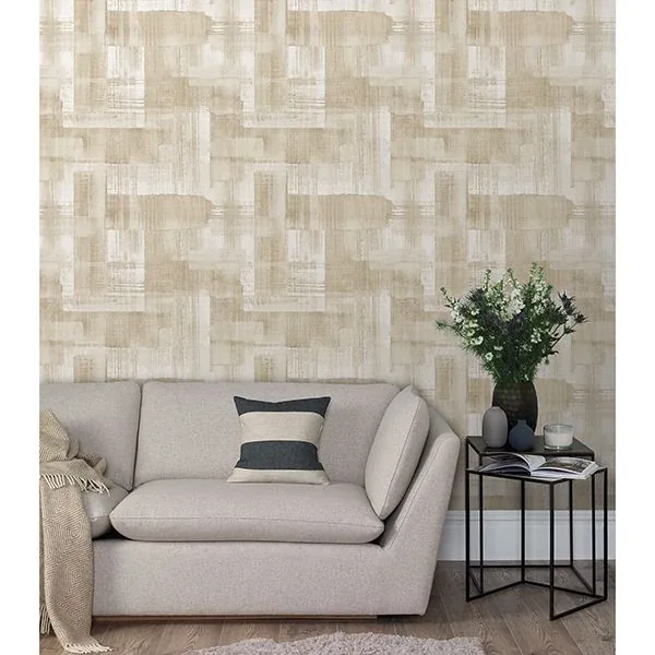 A-Street Prints Trosa Beige Brushstroke Wallpaper - SKU 2889-25229