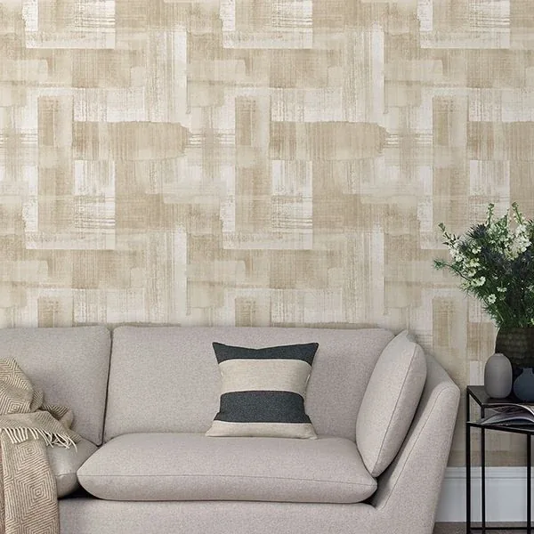 A-Street Prints Trosa Beige Brushstroke Wallpaper - SKU 2889-25229